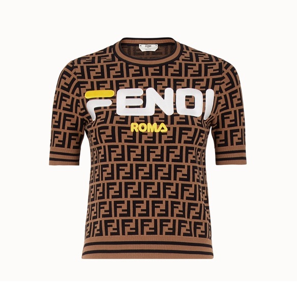 Fendi Sweaters - Authentic Fendi x Fila Colab Knitted Sweater